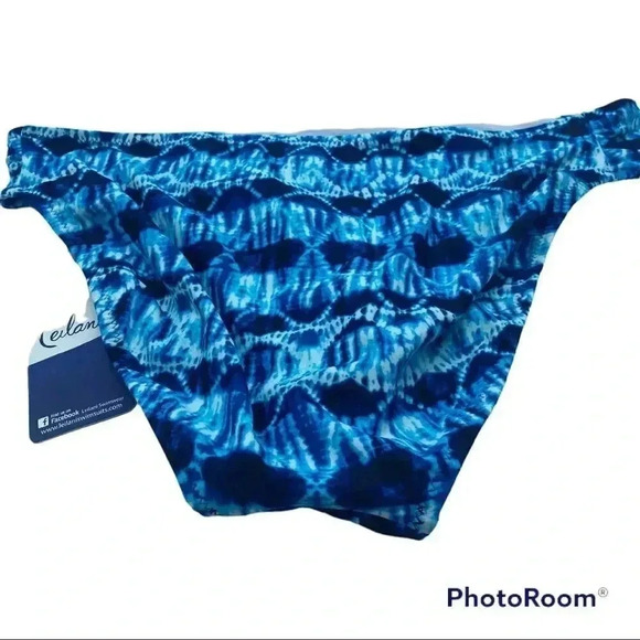 NWT Leilani blue tie dye swimsuit bottom size 16 - Picture 3 of 8
